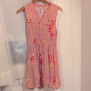 $5/25 Dusky pink floral tunic top or mini dress